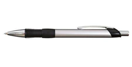 Ручка шариковая автоматическая Index IMWT1132, корпус серебристый, стержень синий