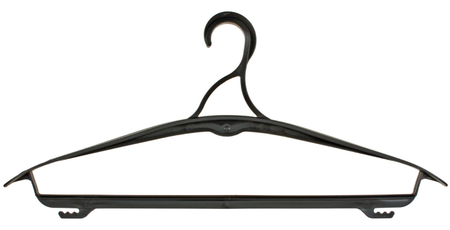 Вешалка-плечики для одежды OfficeClean, длина 46 см (р-р 50-54), черная Вешалка-плечики для одежды OfficeClean, длина 46 см (р-р 50-54), черная