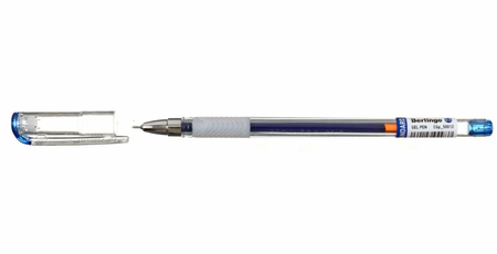 Ручка гелевая Berlingo Standart, корпус прозрачный, стержень синий