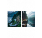 Тетрадь общая А5, 48 л. на гребне «Виды природы», 165×202 мм, клетка, ассорти