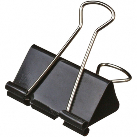 Зажим для бумаг Silwerhof, 51 мм, до 240 л., черный  Зажим для бумаг Silwerhof, 51 мм, до 240 л., черный