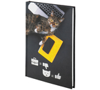 Книжка записная в твердом переплете Staff А5, 135×206 мм, 80 л., клетка, «Милый котик»