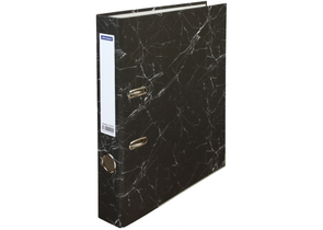 Папка-регистратор OfficeSpace «под мрамор», корешок 50 мм, черный