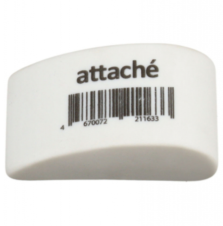 Ластик Attache, 37*20*12 мм, белый Ластик Attache, 37*20*12 мм, белый