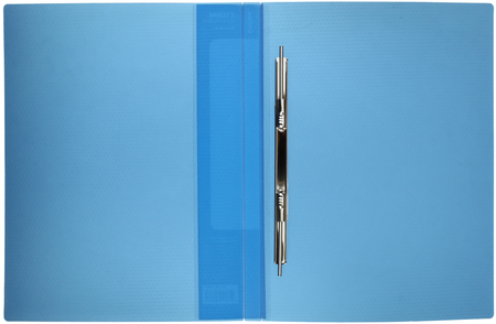 Папка-скоросшиватель пластиковая с пружиной «Стамм. Кристалл», толщина пластика 0,7 мм, синяя