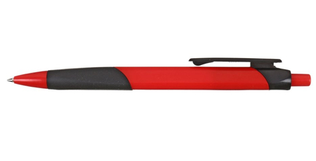 Ручка шариковая автоматическая Alpha , корпус красный, стержень синий