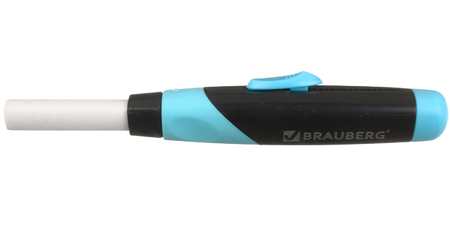 Ластик Brauberg Blaster в пластиковом футляре, 112*21*24 мм, белый, цвет футляра - ассорти