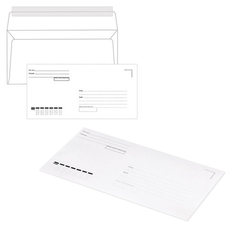 Конверт почтовый 110*220 мм (DL), силикон, с подсказкой «Кому-куда» Конверт почтовый 110*220 мм (DL), силикон, с подсказкой «Кому-куда»