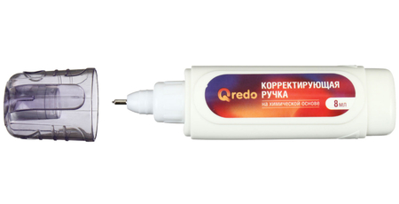 Корректирующая ручка Qredo, 8 мл, металлический пишущий узел Корректирующая ручка Qredo, 8 мл, металлический пишущий узел