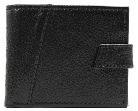 Кошелек мужской «Кинг» 4280, 110*90 мм, рифленый черный 