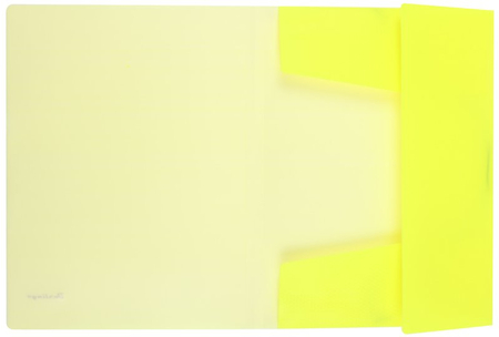 Папка пластиковая на резинке Berlingo Neon, толщина пластика 0,5 мм, желтая