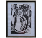 Картина «Семья» (Губаревич И.В.), 43×30 см, бумага, гелевая ручка, черный маркер Картина «Семья» (Губаревич И.В.), 43×30 см, бумага, гелевая ручка, черный маркер