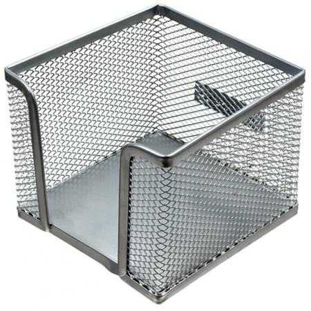 Бокс под бумагу для заметок ErichKrause Compass Classic, 95*95*80 мм, серебристый