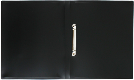 Папка пластиковая на 2-х кольцах Silwerhof Eco, толщина пластика 0,5 мм, черная