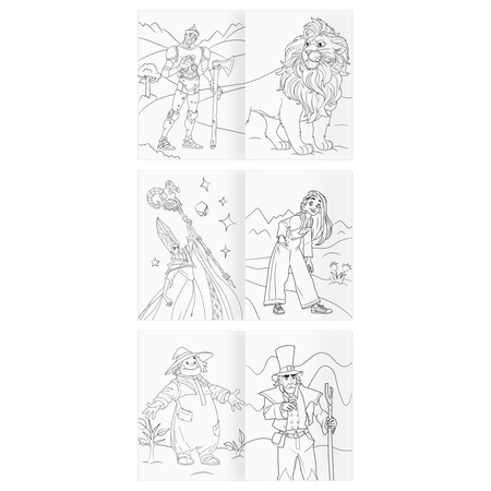 Раскраска А5 «Три совы», 4 л., «Волшебник Изумрудного города, ассорти