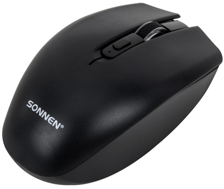 Мышь компьютерная Sonnen Q80, беспроводная, черная Мышь компьютерная Sonnen Q80, беспроводная, черная