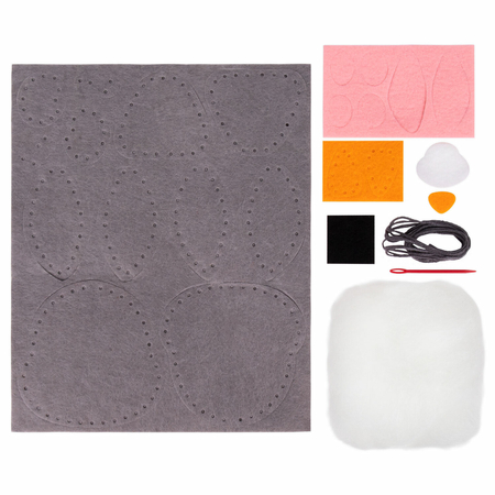 Набор для шитья игрушки из фетра «Юнландия», высота игрушки 18 см, «Зайчик», 4+ Набор для шитья игрушки из фетра «Юнландия», высота игрушки 18 см, «Зайчик», 4+