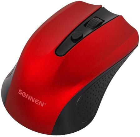 Мышь компьютерная Sonnen V-99, беспроводная, красная Мышь компьютерная Sonnen V-99, беспроводная, красная