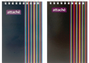 Блокнот на гребне Attache (А6), 95×145 мм, 40 л., клетка, ассорти