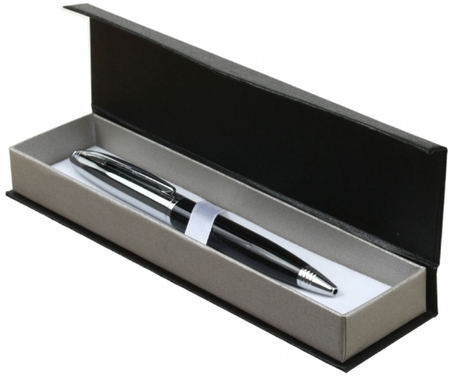 Ручка шариковая подарочная Darvish 3288, корпус черный с серебристым