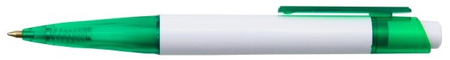 Ручка шариковая автоматическая «Луиза» , корпус белый с зеленым, стержень синий