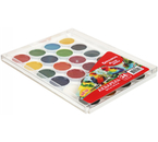 Акварель медовая Brauberg «Магия цвета New», 24 цвета, в пластиковой коробке, без кисти