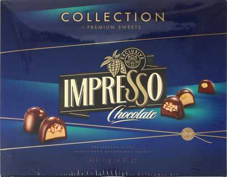 Набор конфет шоколадных Impresso Premium, 424 г, синий
