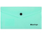 Папка-конверт пластиковая на кнопке Berlingo Instinct С6 (А6), толщина пластика 0,20 мм, мятная