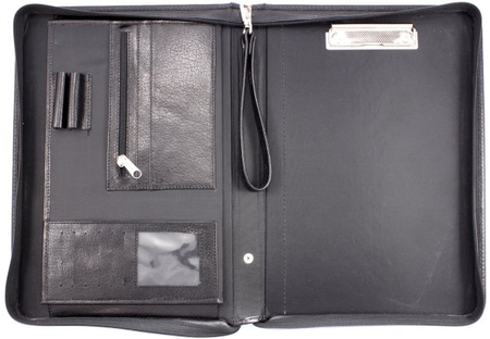 Папка деловая из натуральной кожи «Кинг» 2031, 350*240*50 мм, черная