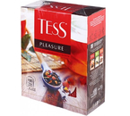 Чай Tess, 150 г, 100 пакетиков, Pleasure, чай черный с шиповником и яблоком
