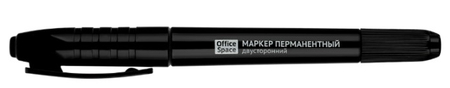 Маркер перманентный OfficeSpace двусторонний, черный