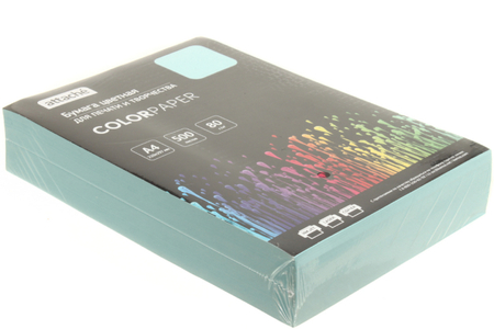 Бумага офисная цветная Attache (пастель), А4 (210*297 мм), 80 г/м2, 500 л., голубая