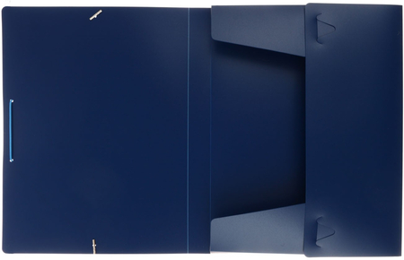 Папка-короб пластиковая на резинке Berlingo, корешок 30 мм, толщина пластика 0,7 мм, синяя