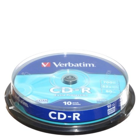 Компакт-диск CD-R Verbatim, 52x, 10 шт., Extra Protection, туба (цена за 10 шт.) Компакт-диск CD-R Verbatim, 52x, 10 шт., Extra Protection, туба (цена за 10 шт.)