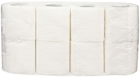 Бумага туалетная Fesko, 8 рулонов, ширина 90 мм, белая