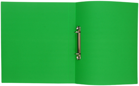Папка пластиковая на 2-х кольцах OfficeSpace, толщина пластика 0,5 мм, зеленая