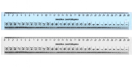 Линейка закройщика «Юниопт», 30 см, ассорти