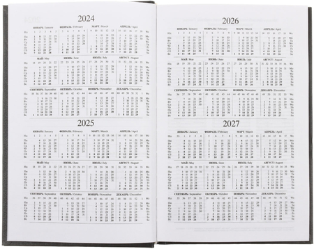 Ежедневник датированный на 2024 год OfficeSpace, 135*205 мм, 168 л., черный
