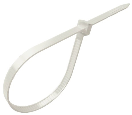 Хомут-стяжка Sonnen, 2,5*200 мм, 100 шт., белый