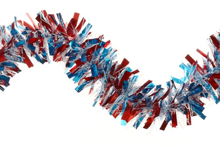 Мишура для елки «Снежная», диаметр 5 см, длина 2 м, сине-красная