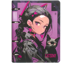 Тетрадь общая А5, 100 л. на кольцах Meshu, 160×215 мм, клетка, Catsday