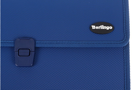 Портфель пластиковый объемный 13 отделений Berlingo, 330*250*30 мм, синий