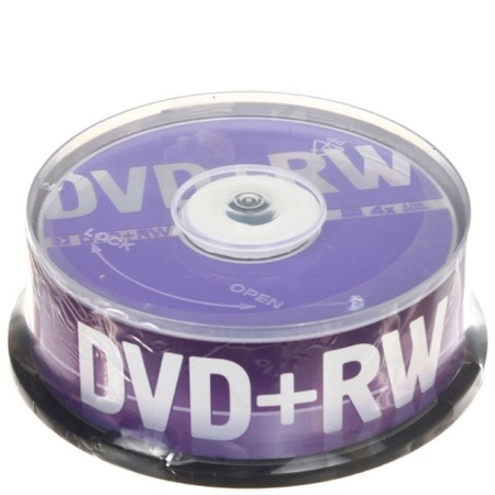 Компакт-диск DVD+RW Data Standard, 4x, CakeBox (цена за 25 шт.)