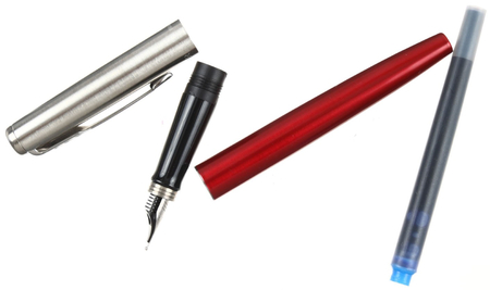 Ручка подарочная перьевая Parker Jotter Core Kensington Red CT, корпус красный