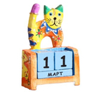 Благотворительный деревянный настольный календарь «Вечный», 10×7×4 см, «Котёнок»