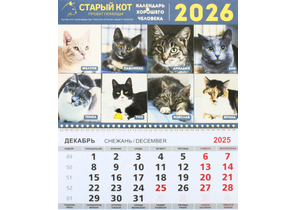 «Календарь хорошего человека» на 2026 год (квартальный настенный трехрядный), 29,5×72 см (благотворительный)