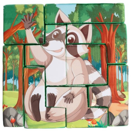 Конструктор-пазл развивающий мягкий Sima-Land, 9 элементов, «Лисичка»