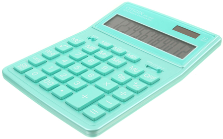 Калькулятор 12-разрядный Citizen Desktor Pro Color SDC-444X, бирюзовый