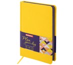 Ежедневник недатированный Brauberg Rainbow, 135×210 мм, 136 л., желтый