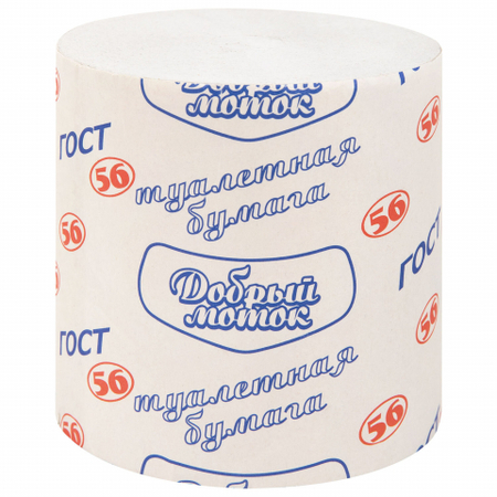 Бумага туалетная «Добрый моток. Эконом», 1 рулон, ширина 90 мм, серaя